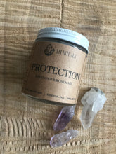 Load image into Gallery viewer, Protection soy candle with amethyst crystal
